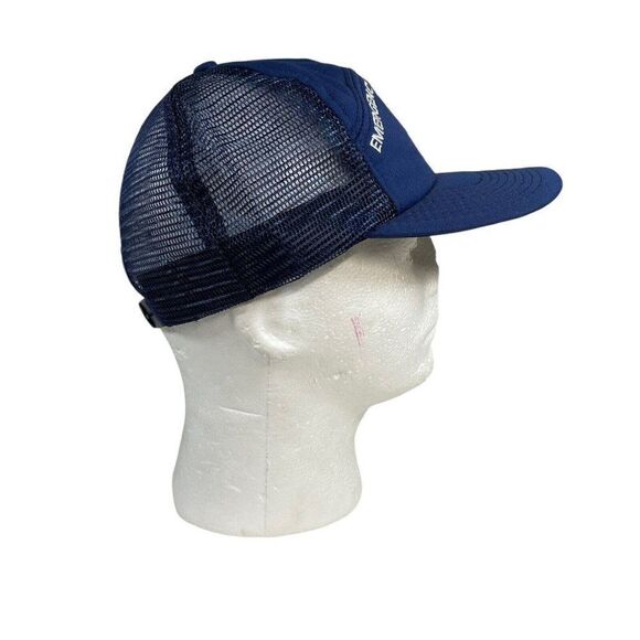 Vintage EMS Trucker Hat Mesh Back Navy Blue Emergency Medical Services SnapBack - Picture 4 of 5